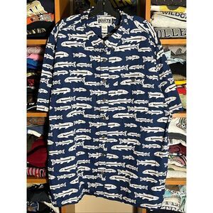 Duluth Trading Co Men's Untucked Fish Relaxed Fit Short Sleeve Shirt 2XLT